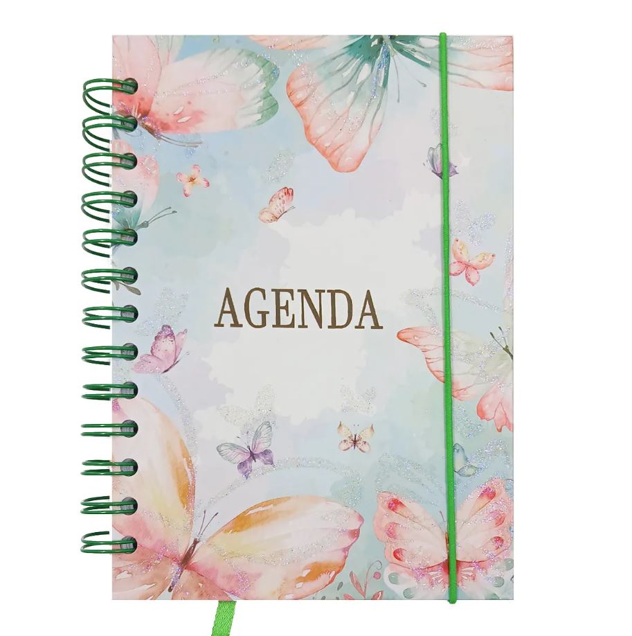 Agenda Permanente - Capa Borboletas Verde