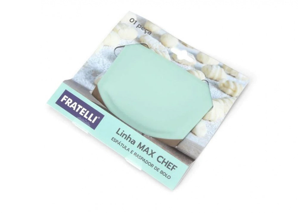 Espátula e Raspador de Bolo Plástico e Silicone Max Chef Cores Sortidas Fratelli