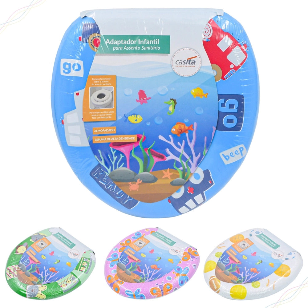 ASSENTO SANITARIO INFANTIL EM PVC E ESPUMA