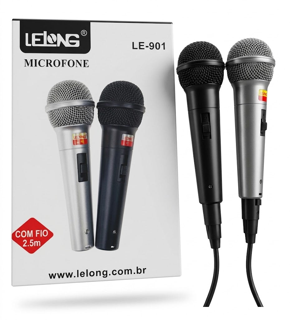 MICROFONE LE-901 COM FIO 2.5M