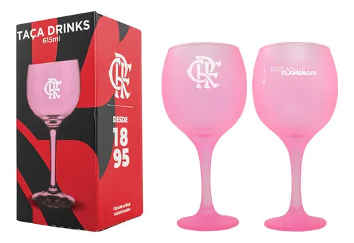 TAÇA DRINKS PRIME 615ML FLAMENGO ROSA
