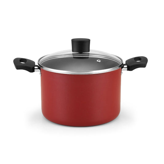 PANELA ENJOY 18 C/ TP VIDRO AA VERMELHO