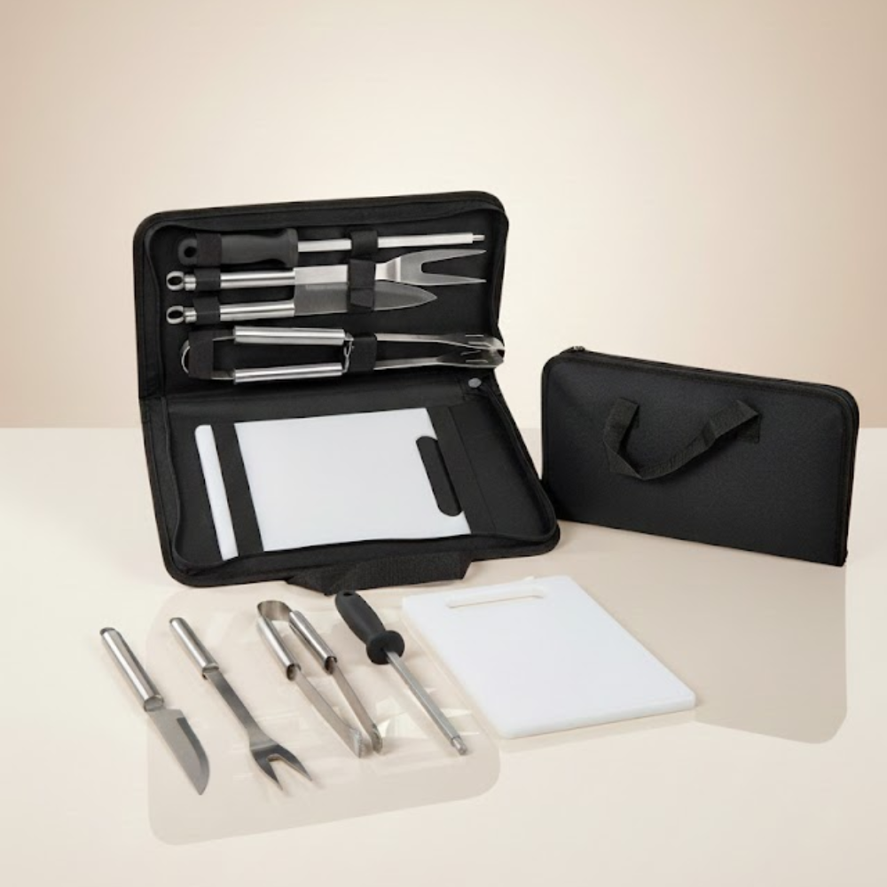KIT PARA CHURRASCO 5 PÇS + UM ESTOJO