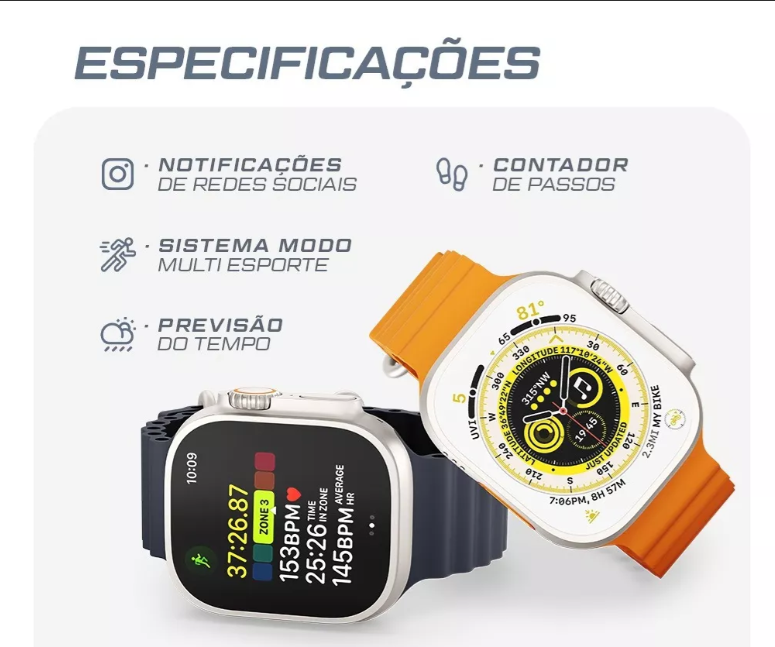Smartwatch S9 Ultra - Resistente a Água IP68
