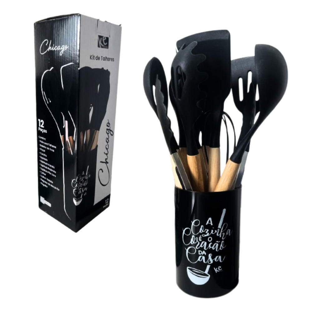 KIT TALHERES DE SILICONE COM 12 PEÇAS