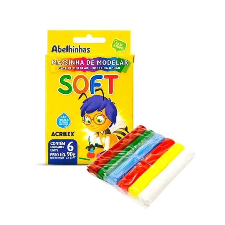MASSINHA SOFT CONJ.C/6CORES