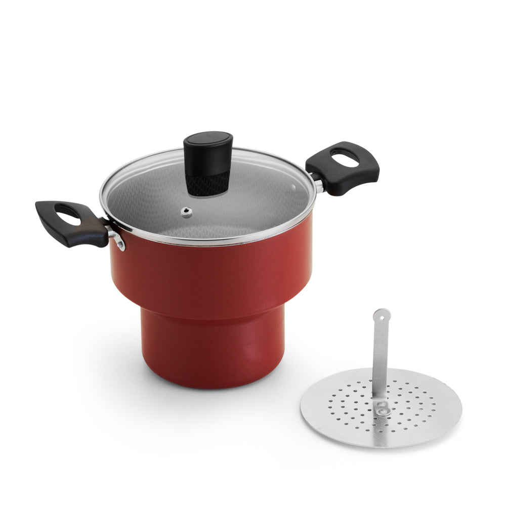 CUSCUZEIRO ENJOY 14 C/ TP VIDRO AA VERMELHO