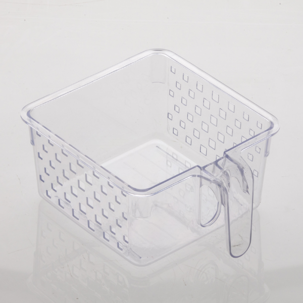 CESTO ORGANIZADOR C/ ALCA 23 X 19 X 10 CM CRISTAL