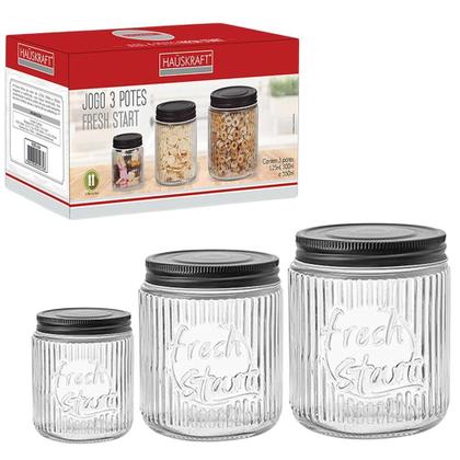 POTE VIDRO FRESH START JG 3PCS