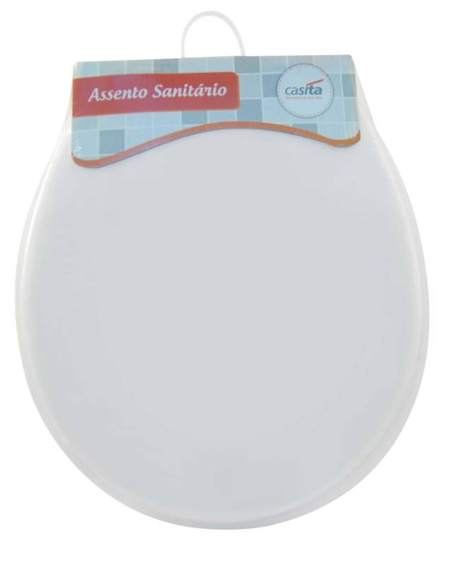 ASSENTO SANITARIO ADULTO NA COR BRANCA EM PVC E ESPUMA