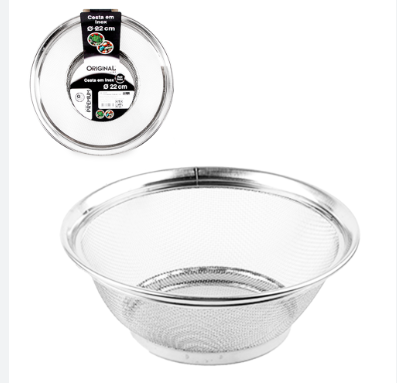 CESTA EM INOX PREMIUM 28 CM