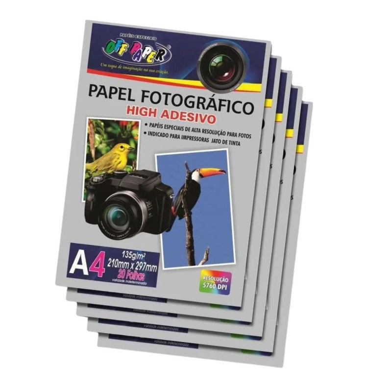 PAPEL FOTOGRAFICO ADESIVO A4 130G 50FLS