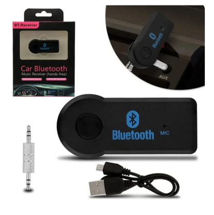 Adaptador Receptor Bluetooth Usb Musica P2 Chamada Som Carro