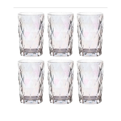 COPO DIAMANTE 350ML RAINBOW 6PCS