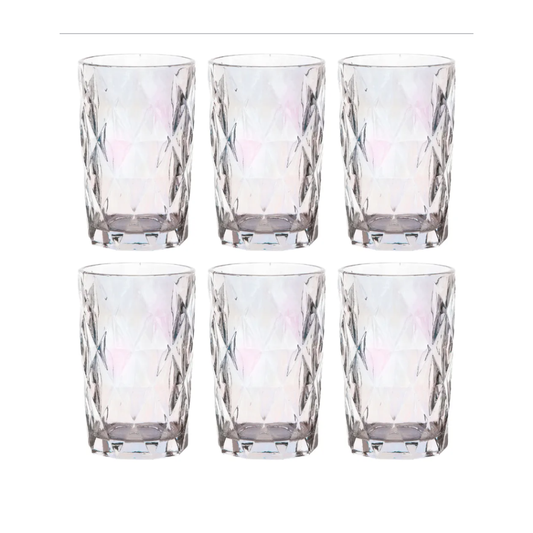 COPO DIAMANTE 350ML RAINBOW 6PCS