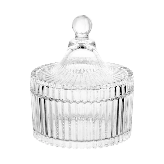 POTICHE VIDRO CRISTAL 10,5X12,5 CM