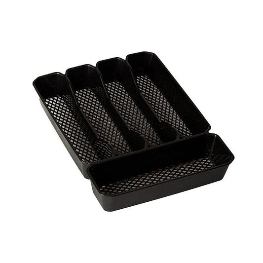 PORTA TALHER 5 DIVISORIAS PRETO 34 X 25 X 5 CM LINEA
