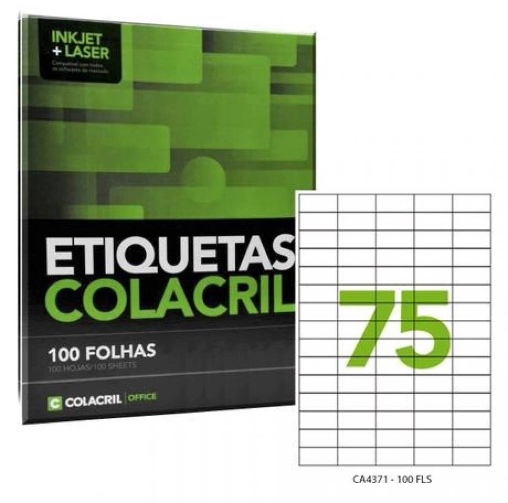 Etiquetas adesivas colacril CA4371 42 x 19,8 x 5 fsc 25Fls