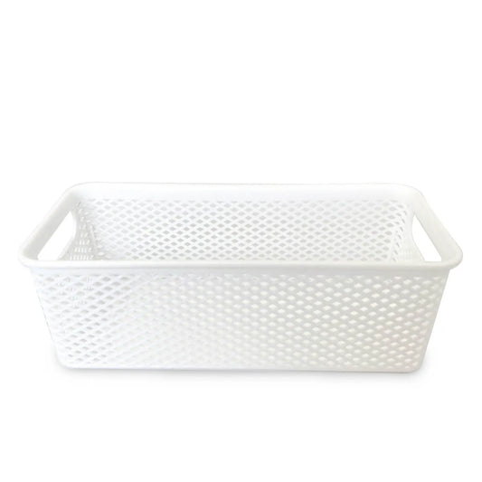 CESTO ORGANIZADOR BRANCO 26X12X9 CM LINEA