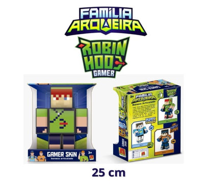 Boneco Robin Hood Gamer - Família Arqueira- 25cm - Minecraft -Youtube -Algazarra