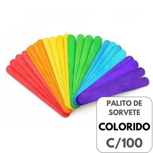 PALITO DE SORVETE COLORIDO