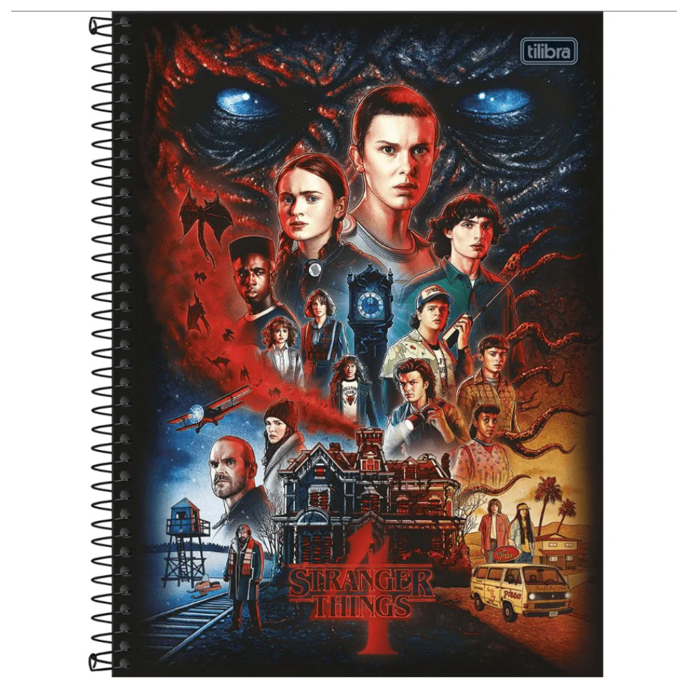 Caderno Universitário 10 Matérias Stranger Things 160 fls Tilibra AZ