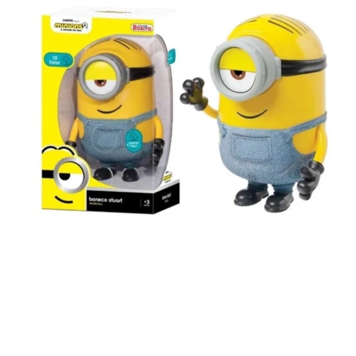 Minions Boneco Stuart Fala 10 Frases Brinquedo Meu Malvado