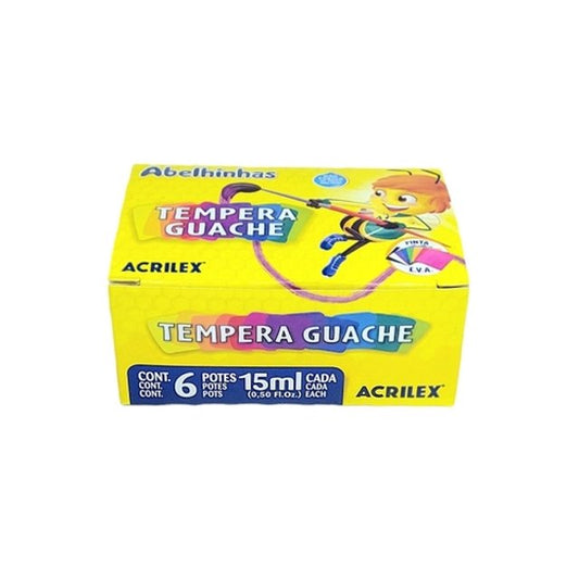TEMPERA GUACHE/15ML 6 CORES