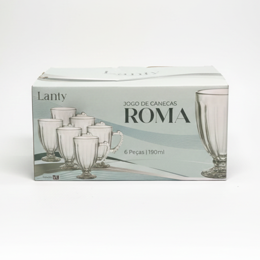 JOGO DE CANECAS ROMA 190ml
