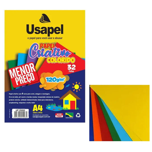 PAPEL CRIATIVO 8CORES