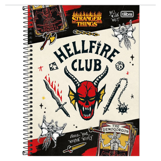 Caderno Universitário 10 Matérias Stranger Things 160 fls Tilibra AZ