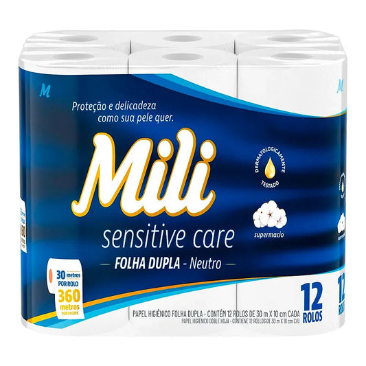 PAPEL HIGIENICO 12 ROLOS MILI