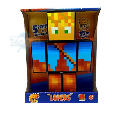 Boneco Lopers Youtuber Minecraft - 25Cm