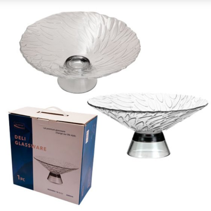 FRUTEIRA DE VIDRO TRANSPARENTE 1,2L