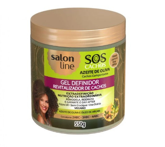 Gel Ativador de Cachos Salon Line S.O.S Cachos Azeite de Oliva Definidor 550g