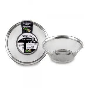 CESTA EM INOX PREMIUM 25 CM