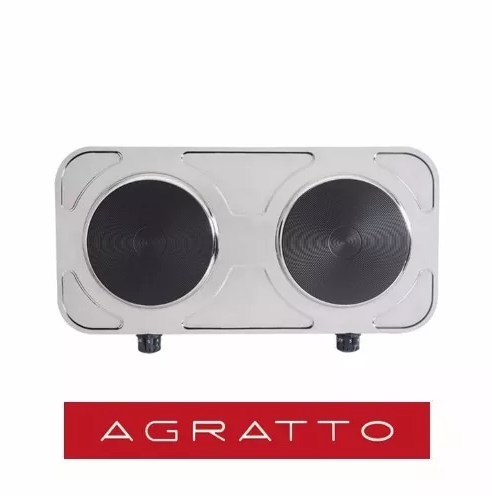 FOGAO ELETRICO DE MESA AGRATTO 127v -2000W 2 PRATOS