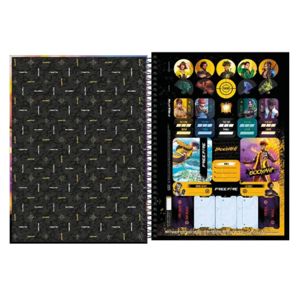 CADERNO FREE FIRE 1 MATERIA