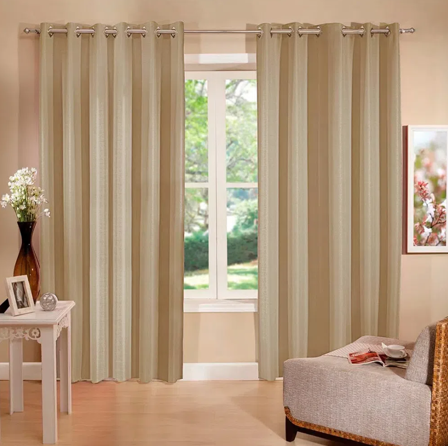 Cortina porto 2,40x1,70m poliéster Decorella - khaki