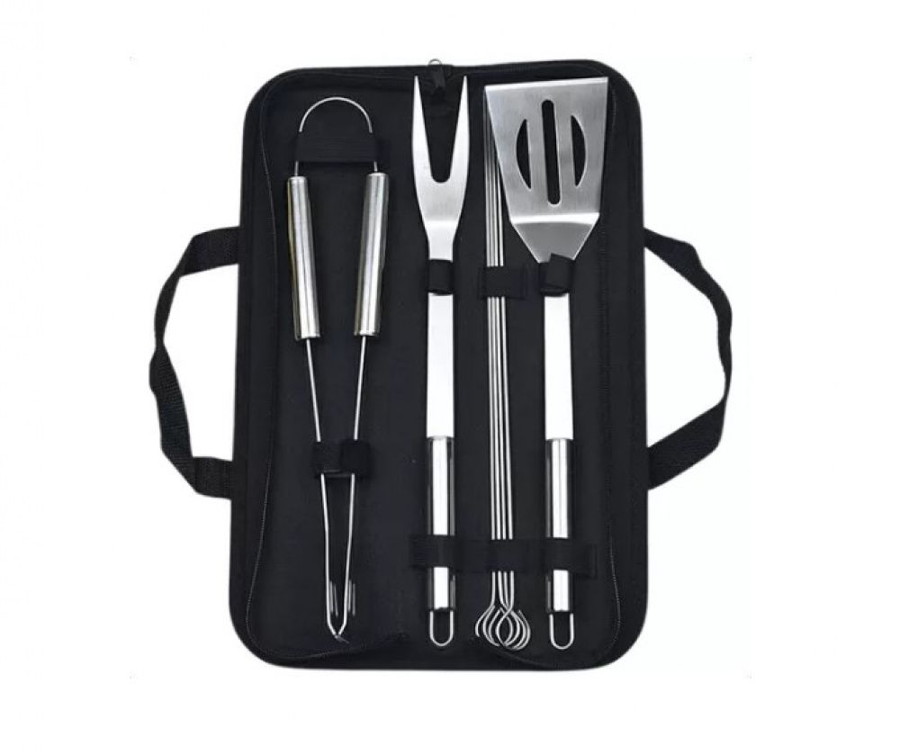 KIT PARA CHURRASCO 7 PEÇAS COM BOLSA KE HOME