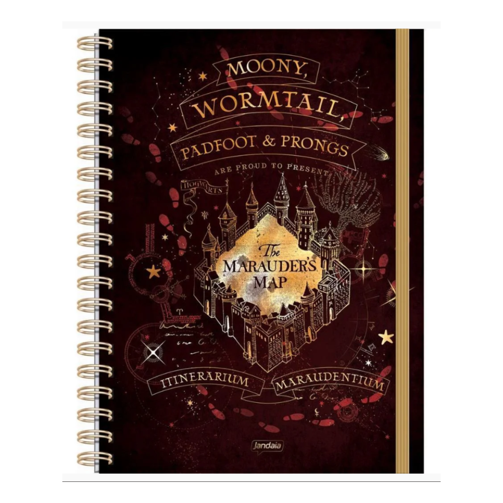 Caderno Universitário 1x1 80 Folhas Capa Dura Neo Harry Potter