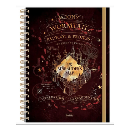 Caderno Universitário 1x1 80 Folhas Capa Dura Neo Harry Potter