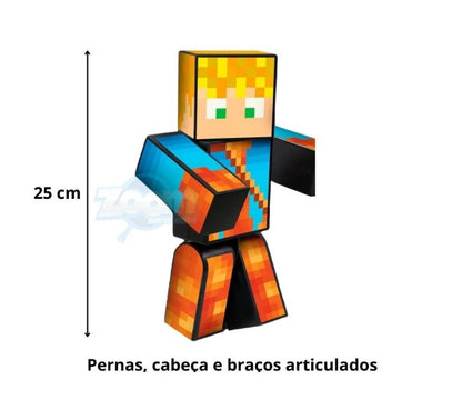 Boneco Lopers Youtuber Minecraft - 25Cm