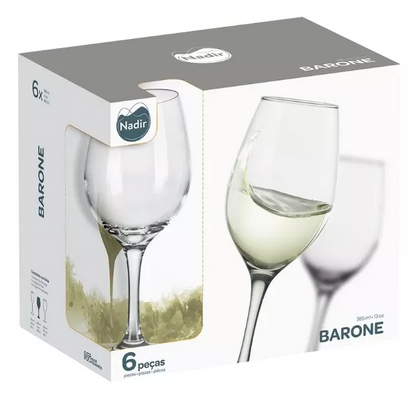 TAÇA BARONE VINHO 385 ML - 06 UND.