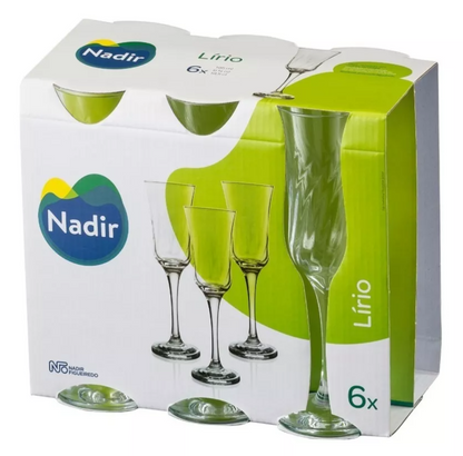 CONJUNTO 6 UND - TAÇA LÍRIO CHAMPANHE 195 ML