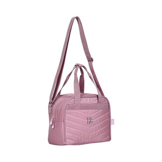 Lancheira Térmica Crinkle Metalizado Matelassê Rebecca Bonbon Rosa - Clio Style