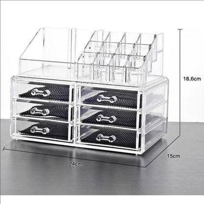 ORGANIZADOR DE MAQUIAGEM COM 6 GAVETAS