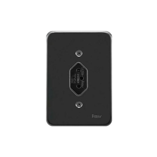 TOMADA 2 POLOS C/ PLACA POLLAR BLACK
