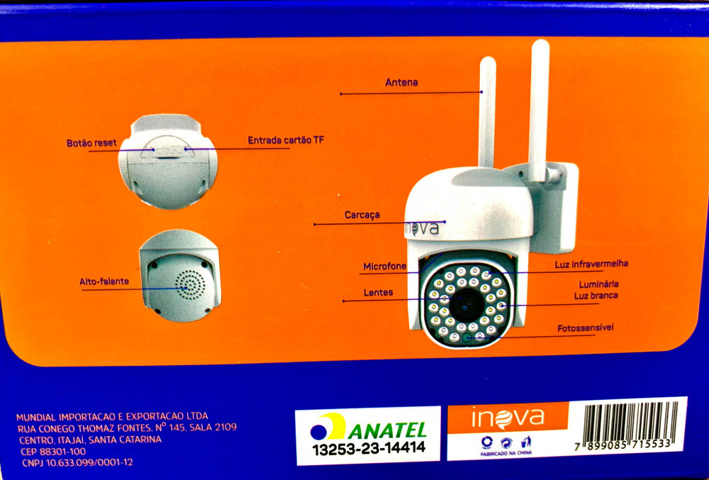 Câmera De Segurança Solar Smart IP66 - INOVA - MD-30163