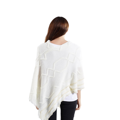 PONCHO COM POMPOM